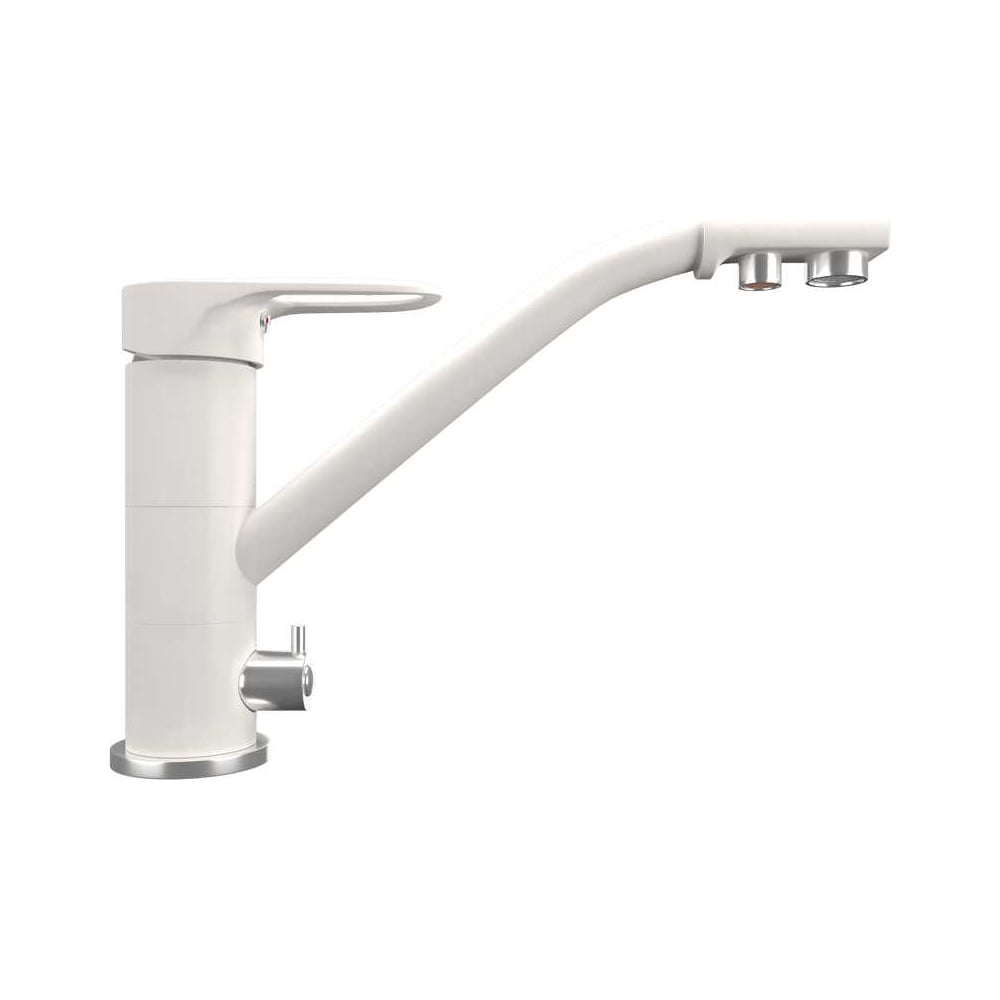 Изображение товара Кухонный смеситель MAUNFELD MFQT-10W кремовый однорычажный с поворотным изливом