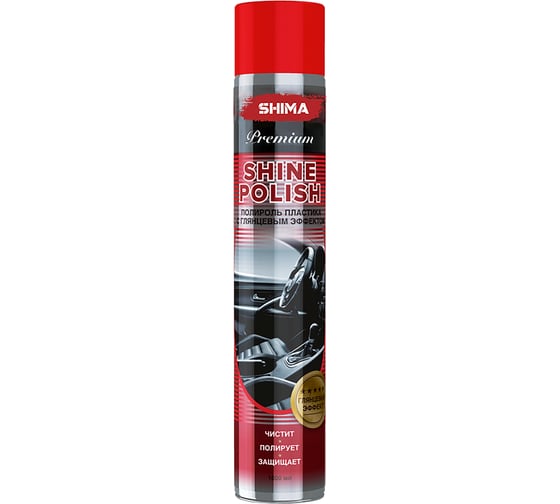 Изображение товара Полироль пластика SHIMA PREMIUM SHINE POLISH аэрозоль 1000 мл 4603740920414Лимон