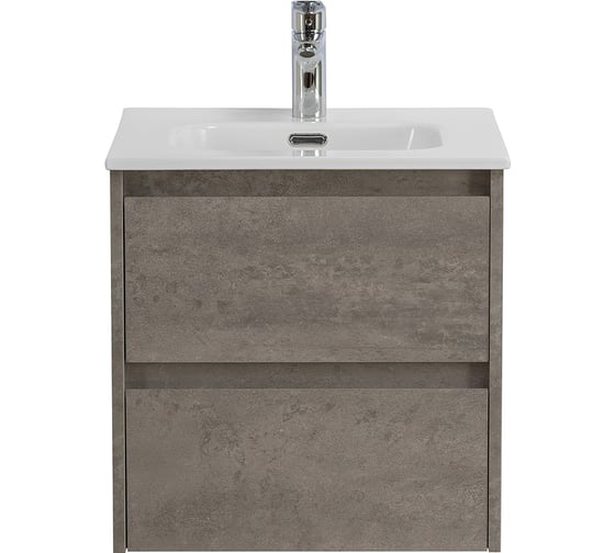 Изображение товара База под раковину BelBagno KRAFT подвесная, с двумя выкатными ящиками, Cemento Grigio, 500x460x500, KRAFT-500-2C-SO-CG