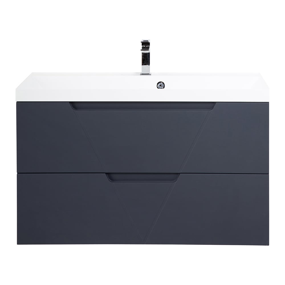 База под раковину BelBagno VITTORIA подвесная, с двумя выкатными ящиками, Grigio Opaco, 1000x450x570, VITTORIA-1000-2C-SO-GO-P