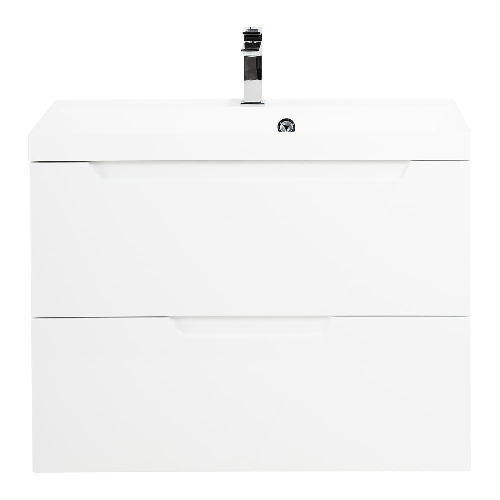 Изображение товара Подвесная база под раковину BelBagno VITTORIA 900х450 мм Bianco Lucido с двумя ящиками