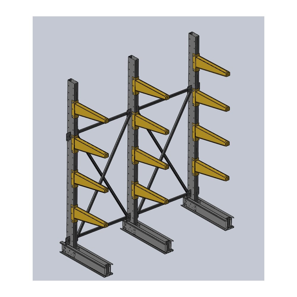 Изображение товара Стеллаж консольный Ирбис Л односторонний 2500х600х2000 для хранения