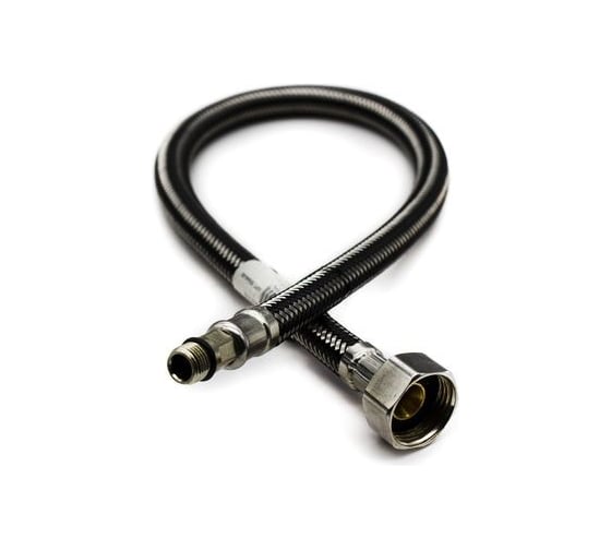 Изображение товара Подводка для смесителя Doron с оплетением из нержавейки и фибро-нейлона, 1/2, М10, 60 см, короткая 014452