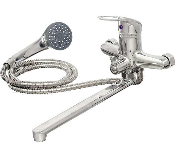 Изображение товара Смеситель эконом однорычажный для ванны Dikalan девиатор, настенный, керамический картридж 40мм 67-0-716