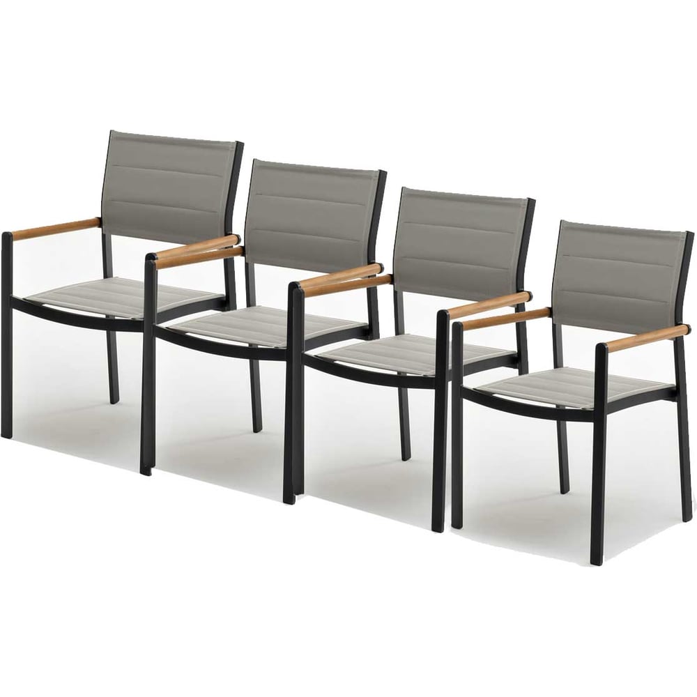 Изображение товара Стул из алюминия Joygarden MAYA с тканевой обивкой, комплект 4 шт.