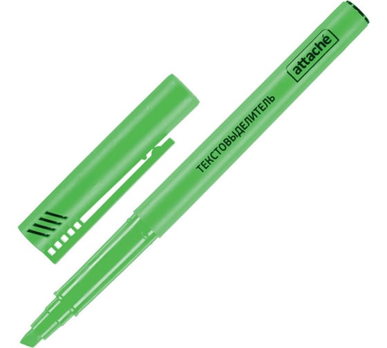 Изображение товара Маркер 12 шт в упаковке Attache выделитель текста зеленый 1-3 мм 155802