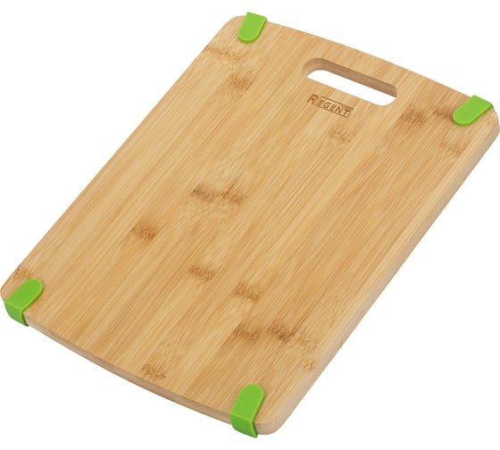 Изображение товара Доска разделочная с силиконовыми вставками Regent inox 33x25x1.5 см, Linea Bamboo 93-BM-4-02.2