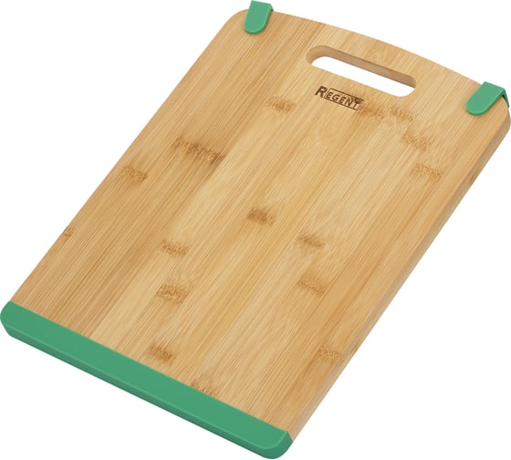 Изображение товара Доска разделочная с силиконовыми вставками Regent inox 33x25x1.5 см, Linea Bamboo 93-BM-4-03.2
