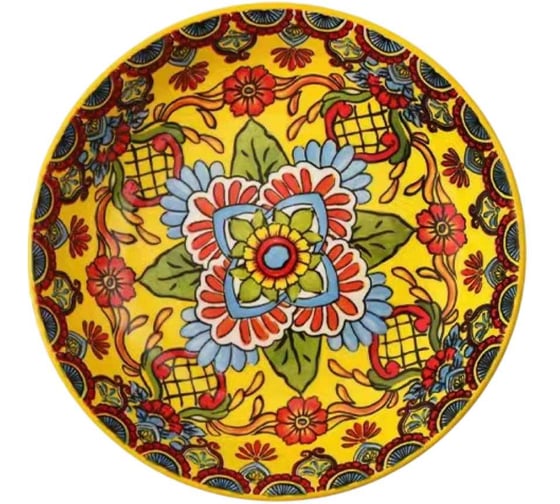Изображение товара Тарелка Homium Kitchen, Multi, Маракеш, диаметр 20.5 см, желтый marakesh01