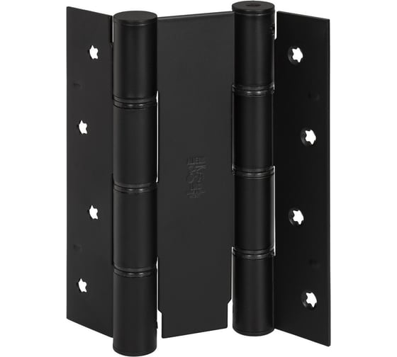 Изображение товара Барная пружинная петля двойного действия ALDEGHI LUIGI SPA 155х27х40 мм, цвет: матовый чёрный, к-т: 2 шт + монтажный набор 87NO155-40