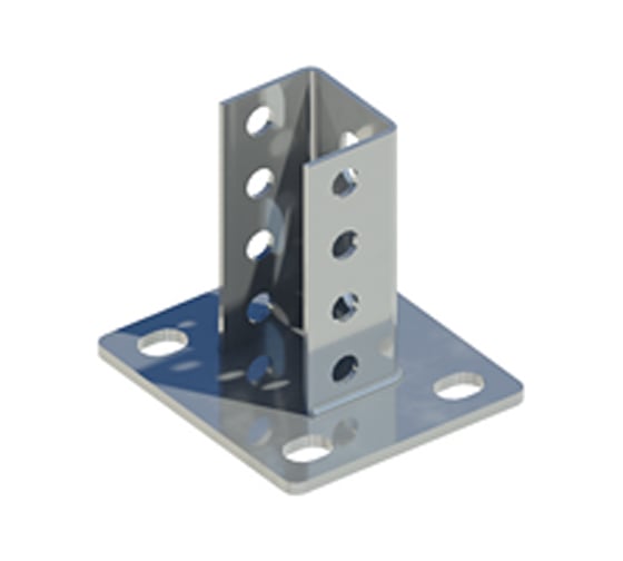 Изображение товара Крепление потолочные с приварным основанием ООО "СТАЛЬНЫЕ СИСТЕМЫ" KRP-P 45x30, 2,0мм, L=120мм SK41MG-17