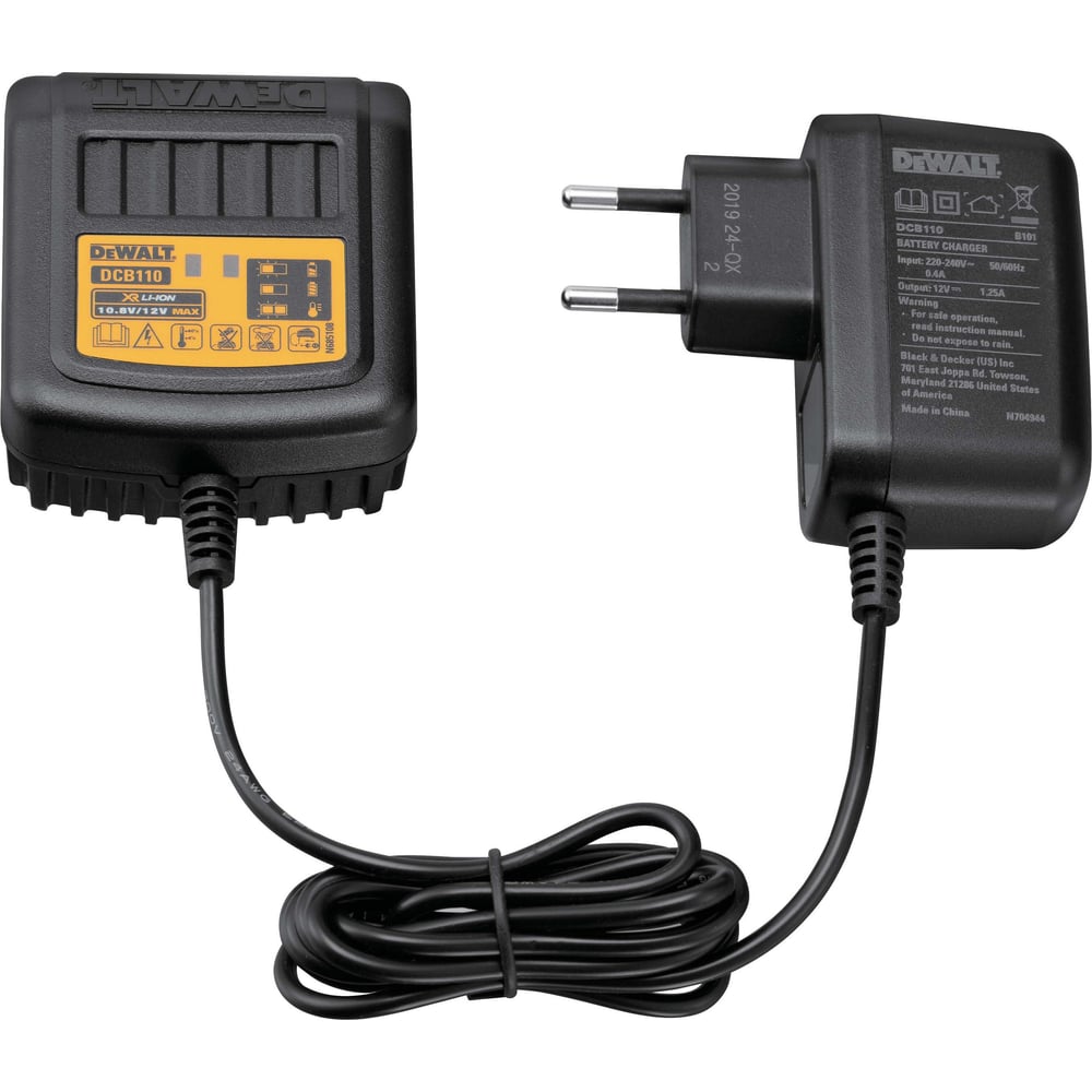 Изображение товара Зарядное устройство Dewalt DCB110-XJ для аккумуляторов 10.8/12 В, 2 А