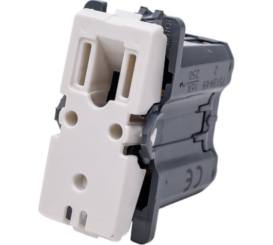 Изображение товара Двухполюсный выключатель с контрольной подсветкой Simon 16А, 250В, узкий модуль, S82C 75134-69