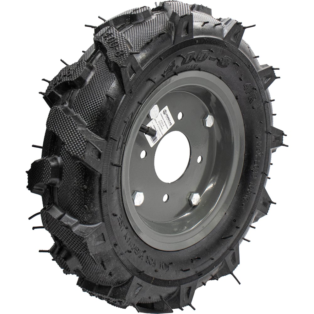 Изображение товара Колесо к мотоблоку 4.00-8 елочка диск 4 отверстия ПОЛЕСАД