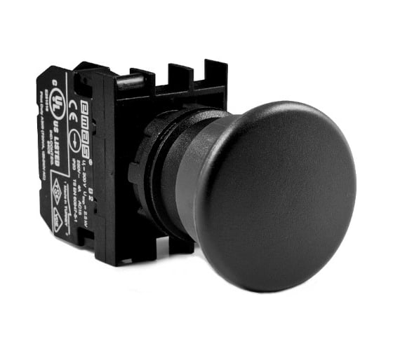 Изображение товара Кнопка Emas Грибок черная B200MH