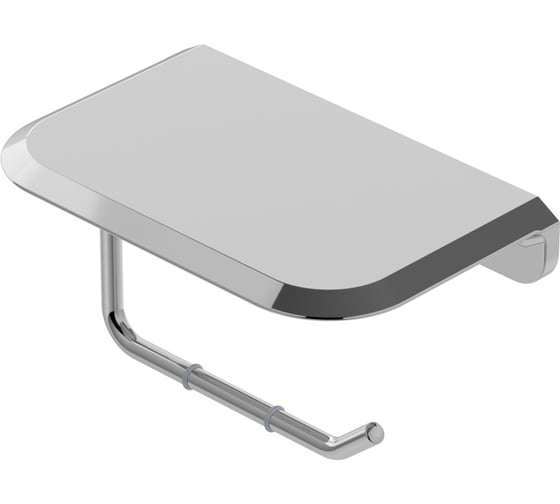 Изображение товара Держатель для туалетной бумаги с полочкой Cezares исполнение хром LINER-PHM-01