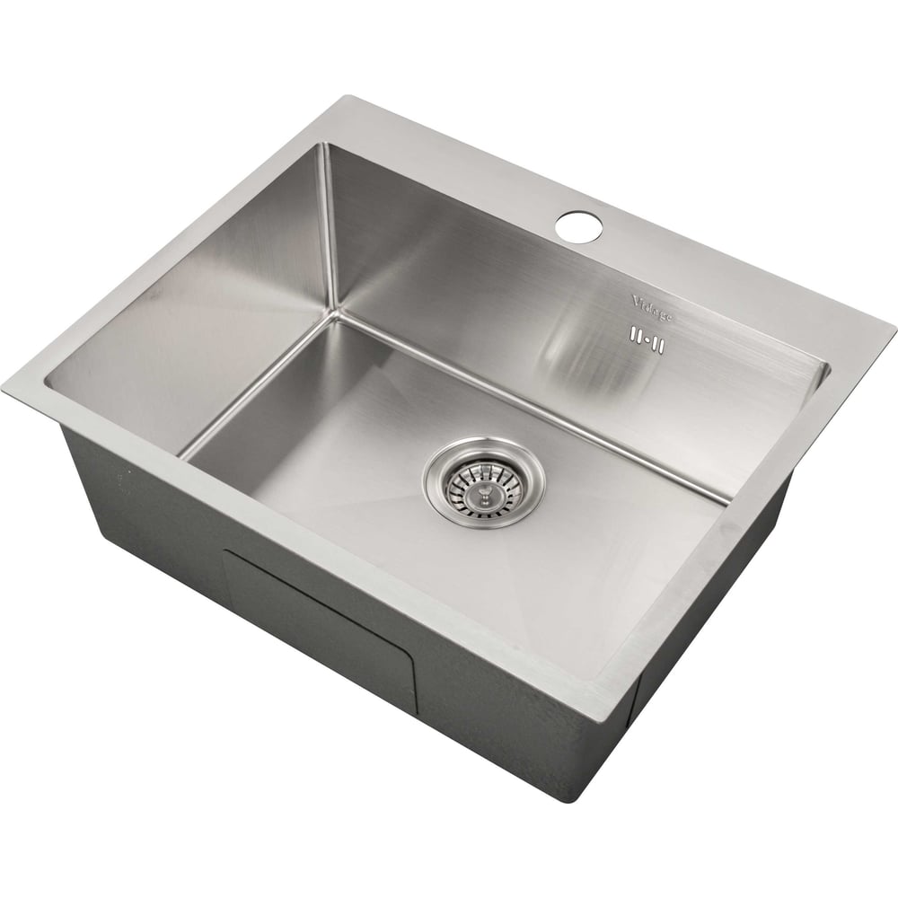 Изображение товара Мойка сварная с сифоном VIDAGE VS-6050, 60x50x21.5 см, цвет сатин, нерж сталь 1602016