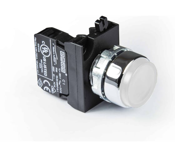 Изображение товара Нажимная кнопка Emas круглая белая 1НЗ CM200DB