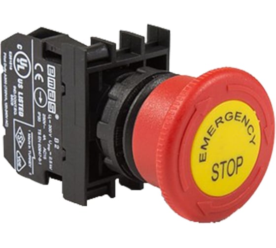 Изображение товара Аварийная кнопка Emas Грибок с маркировкой B100EE