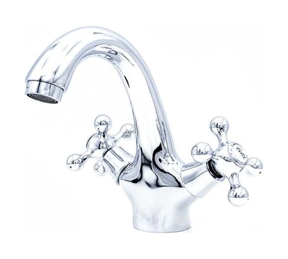 Изображение товара Смеситель для умывальника DORON DL 1502-N, 1/2 керамика, хром, излив литой нос 000273