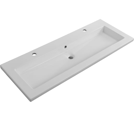 Изображение товара Керамическая раковина Cezares с одной чашей и двумя отверстиями под смеситель, 1210x460x140 мм CZR-8070-120-1-2