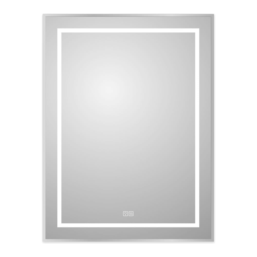 Изображение товара Зеркало в алюминиевой раме со встроенным светильником и сенсорным выключателем 800x600 мм