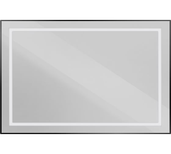 Изображение товара Зеркало в алюминиевой раме со встроенным светильником и сенсорным выключателем по периметру рамы BelBagno 1200x800x32 мм SPC-KRAFT-1200-800-SENS-NERO