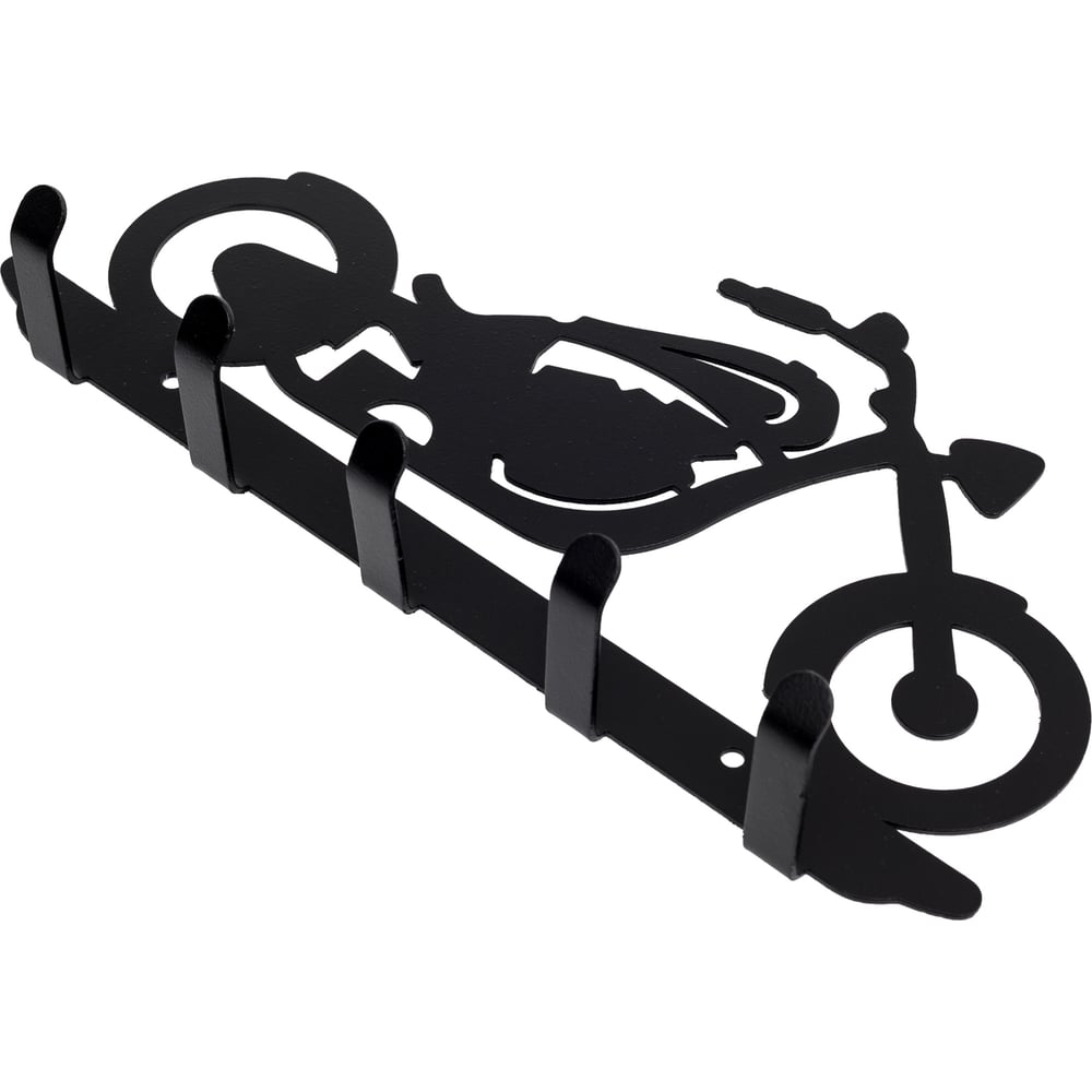 Изображение товара Крючок для одежды Parallax MOTO-001 настенный в виде мотоцикла черный матовый