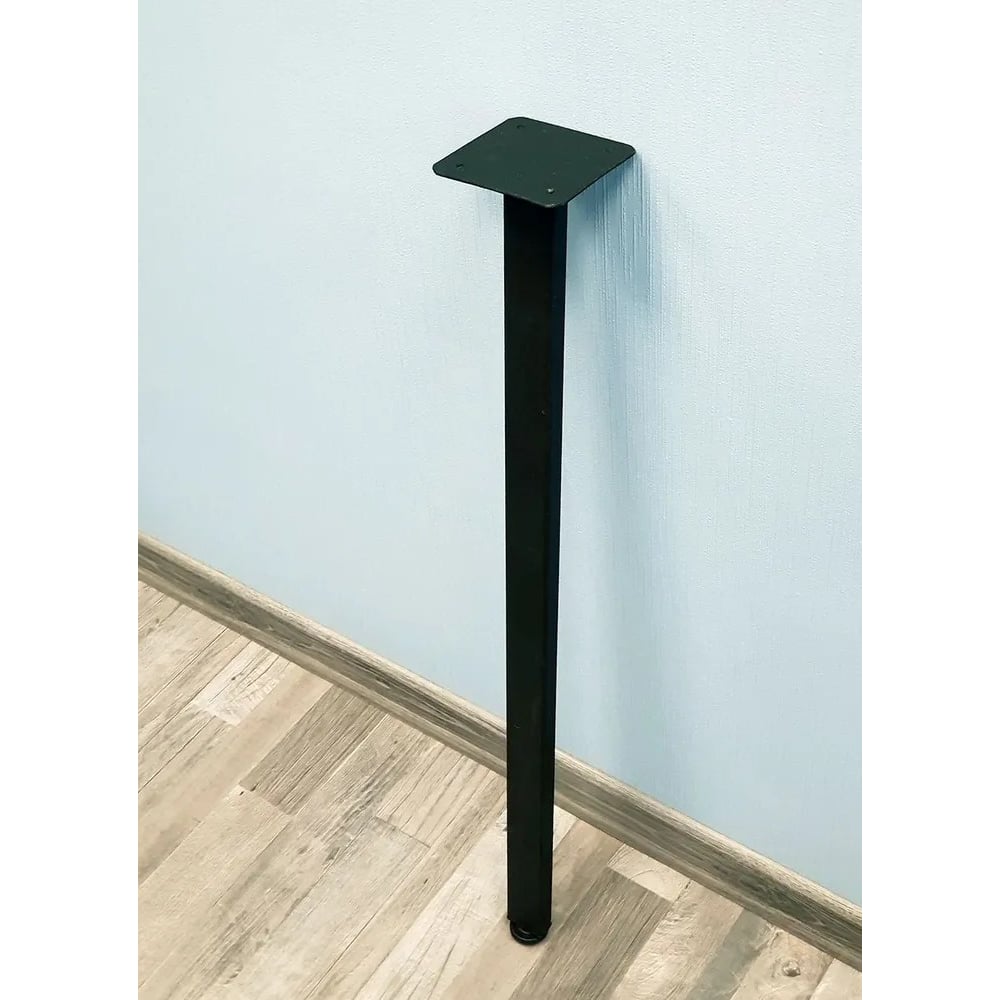 Изображение товара Ножка опора для стола Parallax 725 40x20 мм регулируемая черная металлическая лофт