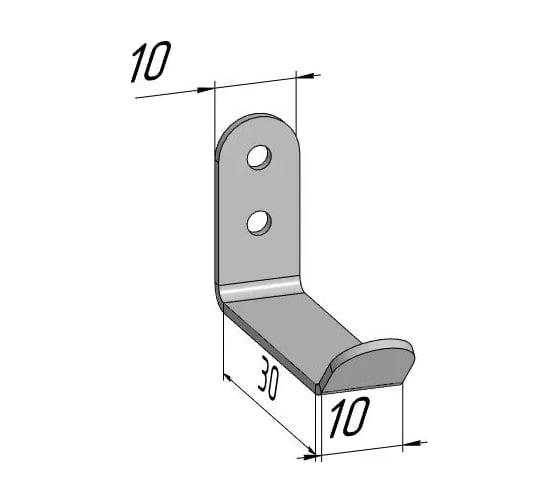 Изображение товара Крючки для ключей, инструментов, полотенец Parallax 10 мм. Комплект 3 шт черные 524BX0300200010-KRK