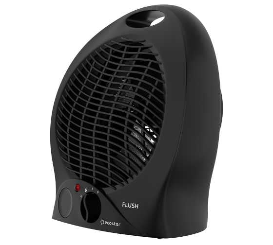 Изображение товара Электрический тепловентилятор ECOSTAR FLUSH EFH-F2000DS-BL