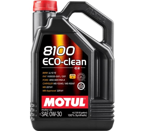 Изображение товара Моторное масло MOTUL 8100 ECO-CLEAN 0W30 4 л 113221