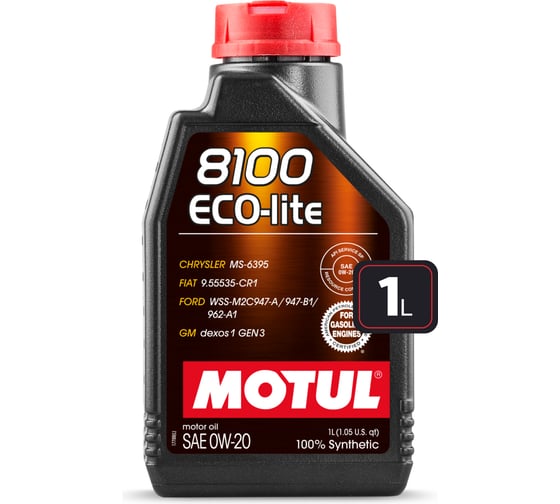 Изображение товара Моторное масло MOTUL 8100 ECO-LITE 0W20 1 л 113491