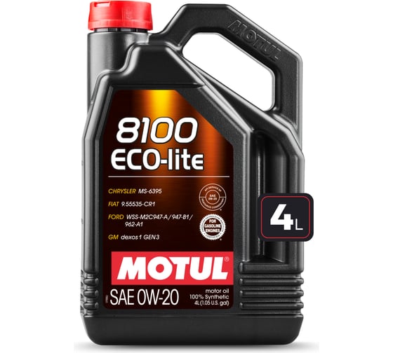 Изображение товара Моторное масло MOTUL 8100 ECO-LITE 0W20 4 л 113492