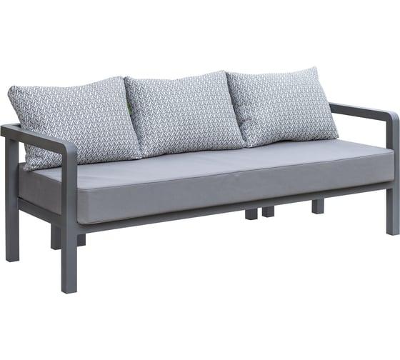 Изображение товара Диван уличный GreenWeen AMALFI, каркас алюминий цвет LAVA, подушки ткань водонепр. Stone, 1900x650x760 GW-AL-AMALFI-SOFA-1900-LAVA