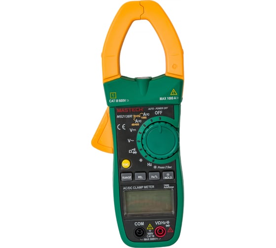 Изображение товара Токоизмерительные цифровые клещи Mastech MS2138R 00-00006396