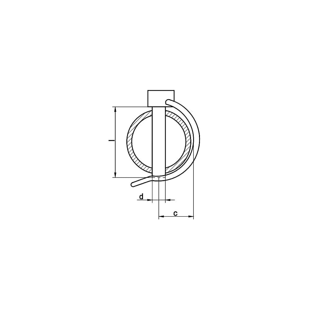 Изображение товара Шплинт ОПМ 114001 8x50x25 цинк 50 штук ГОСТ