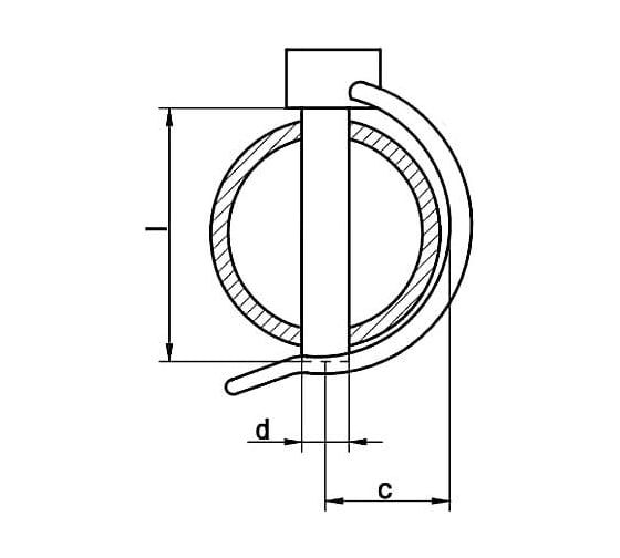 Изображение товара Шплинт ОПМ 114001 8x50x25 zn 50 шт УТ000124942