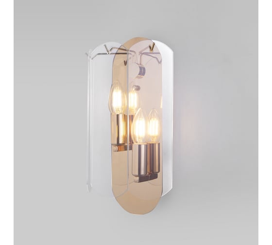 Изображение товара Настенный светильник Eurosvet Claire 60170/2 со стеклянным плафоном, золото a069010
