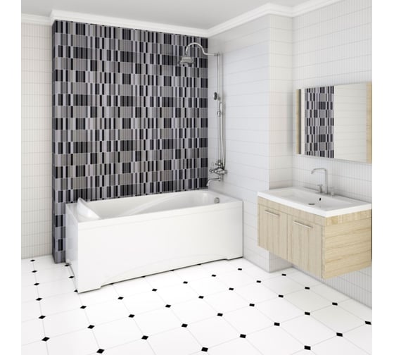 Изображение товара Боковая панель Радомир скандинавского вида с креплением к ванне Роза правая 2-31-0-2-9-208