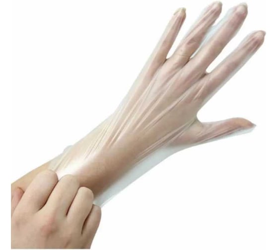 Изображение товара Перчатки EUROHOUSE TPE (термопластичный эластомер) одноразовые, прозрачные, р-р L, 20 шт 16016