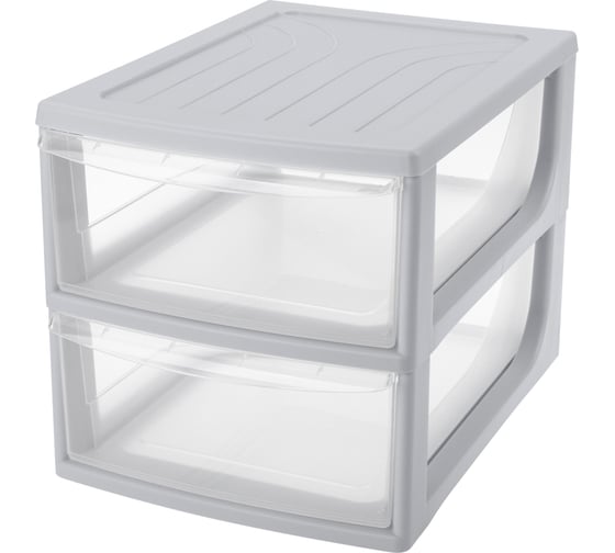 Изображение товара Органайзер Econova формат А4, 2 ящика, 260х368х265 мм, светло-серый 433223830