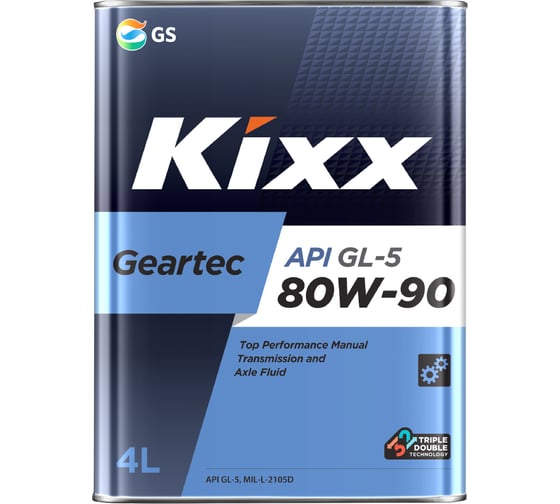 Изображение товара Трансмиссионное масло KIXX GEARTEC 80W90, полусинтетическое, 4 л L298344TE1
