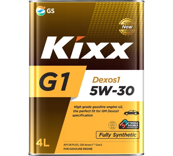 Изображение товара Моторное масло KIXX G1 Dexos1 SN Plus, 5W30, синтетическое, 4 л L210744TE1