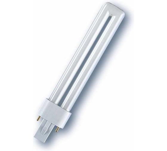 Изображение товара Компактная люминесцентная лампа OSRAM DULUX S 9Вт 2700К G23 9W/827 10x1 4099854123504