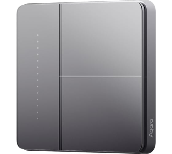 Изображение товара Умный настенный выключатель AQARA Z1 Pro (2 клавиши), цвет: серый, модель ZNQBKG43LM_gr