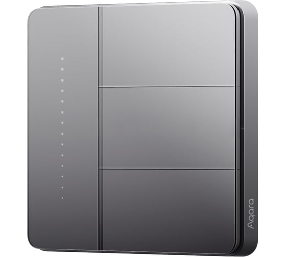 Изображение товара Умный настенный выключатель AQARA Z1 Pro (3 клавиши), цвет: серый, модель ZNQBKG44LM_gr