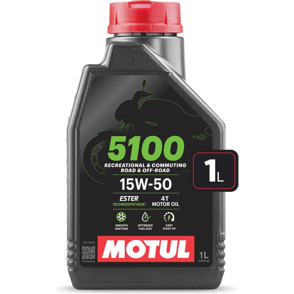 Изображение товара Моторное масло MOTUL 5100 4T 15W50 1 л полусинтетическое