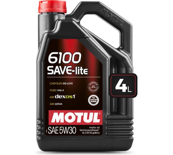Изображение товара Моторное масло MOTUL 6100 SAVE-LITE 5W30 4 л 113436