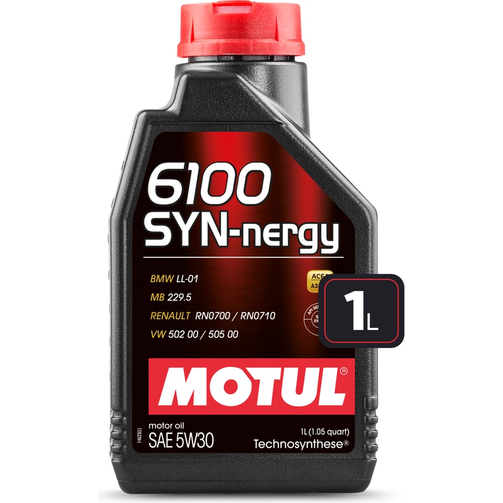 Изображение товара Моторное масло MOTUL MOTUL 6100 SYN-NERGY 5W30 — синтетика, 1 л, MB 229.5/ RN0710 Изображение товара Моторное масло MOTUL MOTUL 6100 SYN-NERGY 5W30 — синтетика, 1 л, MB 229.5/ RN0710